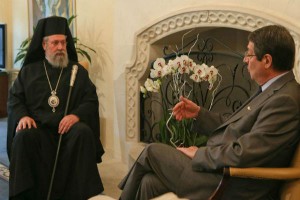 Σε απόλυτη αρμονία ο Αρχιεπίσκοπος Κύπρου, με τον Πρόεδρο,για το Κυπριακό