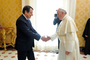 Ικανοποιημένος από την συνάντηση με τον Πάπα, ο  πρόεδρος της Κύπρου