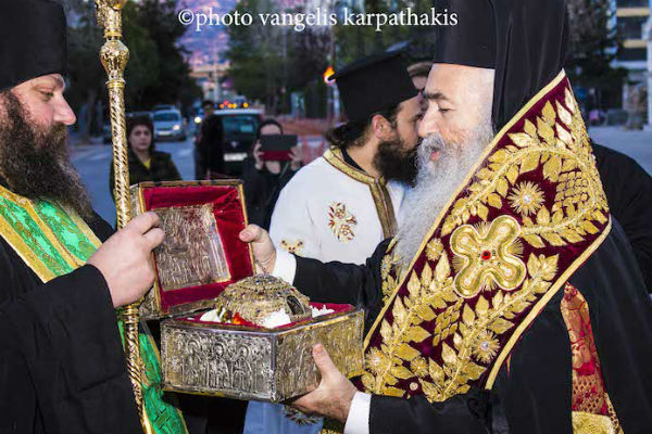 Υποδοχή Τιμίας Κάρας του Αγίου Παρθενίου στο Κοντόπευκο (ΦΩΤΟ)