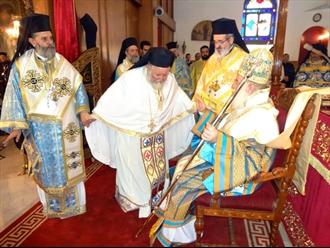 You are currently viewing Χειροτονία του Επισκόπου Βερενίκης Χρυσοστόμου από τον Πατριάρχη Αλεξανδρείας