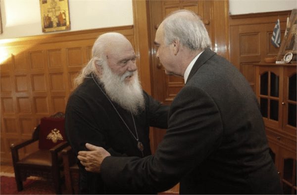 Toν Αρχιεπίσκοπο Αθηνών και πάσης Ελλάδος επισκέφθηκε ο υποψήφιος πρόεδρος της Ν.Δ. κ. Ευάγγελος Μεϊμαράκης.