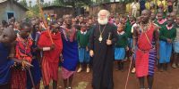 Ο Πατριάρχης Αλεξανδρείας Θεόδωρος κοντά  στους Ορθοδόξους της φυλής των Μασάι στην Κένυα