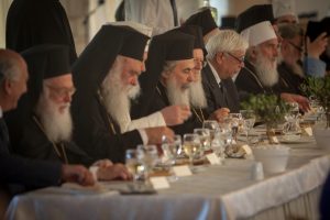 Επίσημο γεύμα προς τιμή του Παναγιωτάτου Οικουμενικού Πατριάρχου και των Προκαθημένων των Τοπικών Ορθοδόξων Αυτοκέφαλων Εκκλησιών, από τον Πρόεδρο της Ελληνικής Δημοκρατίας