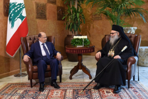 Ο Πατριάρχης Αντιοχείας συνάντησε τον νέο Πρόεδρο του Λιβάνου