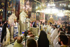 Η τελευταία Αγρυπνία της τελευταίας ημέρας της παραμονής παρουσίας του Τιμίου Σταυρού εκ του Ιερού Ναού των Αγίων Ισιδώρων Λυκαβηττού