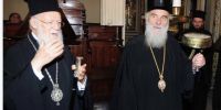 Ο Οικουμενικός Πατριάρχης Βαρθολομαίος, ο Σερβίας Ειρηναίος και πιθανόν ο Αθηνών Ιερώνυμος, στη Νεάπολη Θεσσαλονίκης