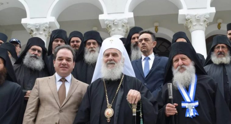 Λαμπρή υποδοχή του Πατριάρχη Σερβίας Ειρηναίου στο Αγιο Ορος