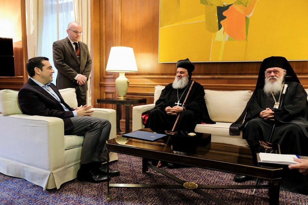 Ο Συροϊακωβίτης Πατριάρχης Αντιοχείας και ο Αρχιεπίσκοπος στον Πρωθυπουργό