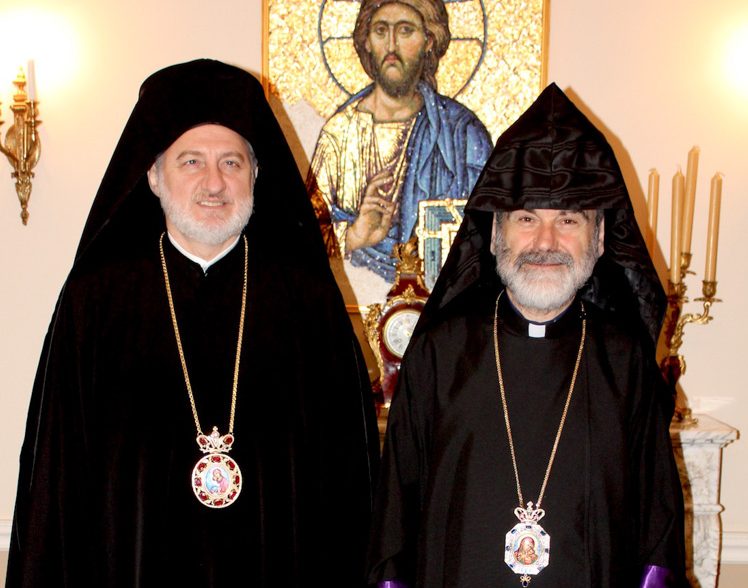 You are currently viewing Σύναντηση Αρχιεπισκόπου Αμερικής με τον Επικεφαλής της Ανατολικής Επαρχίας της Αρμενικής Εκκλησίας στις ΗΠΑ