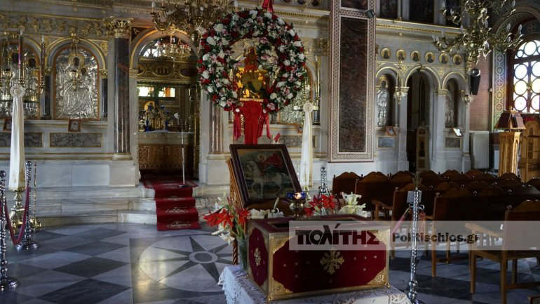 You are currently viewing Με μέτρα προστασίας το προσκύνημα του Λειψάνου του Αγίου Ισιδώρου στη Χίο