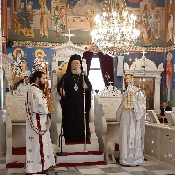 Ο Σεβ. Μητροπολίτης Χαλκίδος στο Ιερό προσκύνημα του Οσίου Ιωάννου του Ρώσσου
