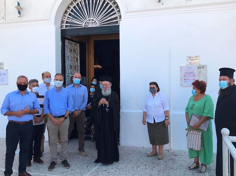 Η Υπουργός Πολιτισμού  Λίνα Μενδώνη στη Χαλκίδα για τον παλαιοχριστιανικό ναό της Αγίας Παρασκευής