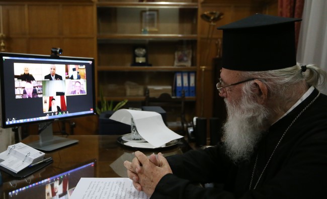 You are currently viewing Ο Αρχιεπίσκοπος στην εκδήλωση για τη συμβολή της Βοιωτικής Εκκλησίας στην Επανάσταση