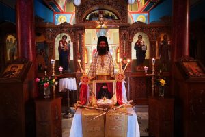 Στην Ιερά Μονή Αγιάς Τριάδος Λαγκαδά τελέστηκε μνημόσυνο επ ευκαιρία έξι μηνών από της κοιμήσεως του Μητροπολίτη Λαγκαδά Ιωάννου