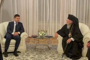 Στον Πρόεδρο της Ουκρανίας ο Οικουμενικός Πατριάρχης Βαρθολομαίος και η συνοδεία του