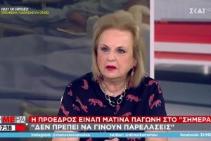 Άρχισε η κ.Παγώνη τους παραλογισμούς: Δεν θέλει παρελάσεις – «Δεν βλέπω να κάνουμε Χριστούγεννα»