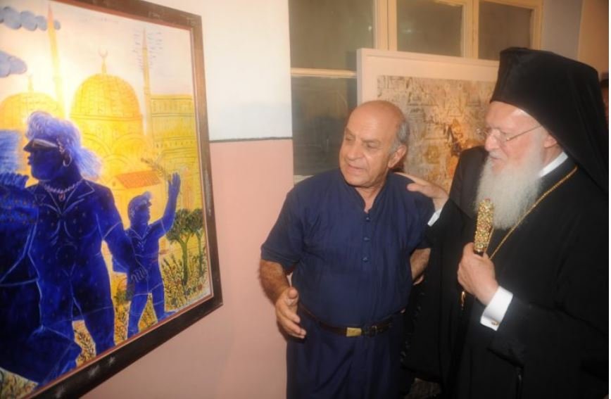 Ο φιλότεχνος Πατριάρχης Bαρθολομαίος και ο μεγάλος ζωγράφος Αλέκος Φασιανός