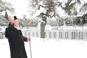 Πεζοπορία του Οικουμενικού Πατριάρχη Βαρθολομαίου στα χιόνια
