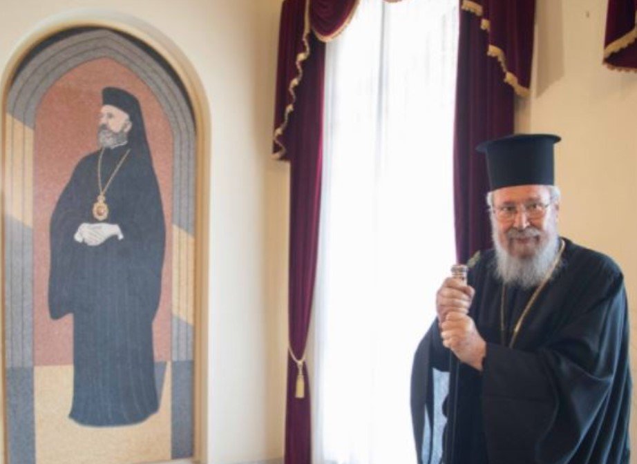 Ψηφιδωτό του Αρχιεπισκόπου Μακαρίου Γ΄ στην Αρχιεπισκοπή Κύπρου, με πρωτοβουλία και ευλογία του Αρχιεπισκόπου Κύπρου Χρυσοστόμου Β’