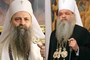 Συλλείτουργο Πατριάρχη Σερβίας Πορφυρίου   με τον Αρχιεπίσκοπο Σκοπίων  Στέφανο