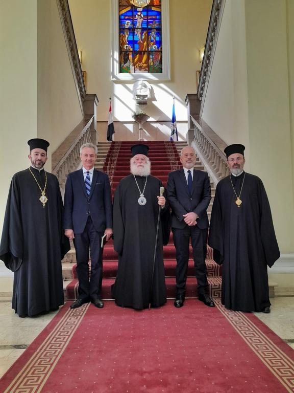 Επίσκεψη του νέου Πρέσβεως της Ελλάδας στην Αίγυπτο, στο Πατριαρχείο Αλεξανδρείας