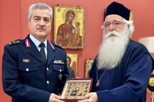 Επίσκεψη νέου Περιφερειακού Αστυνομικού Δ/ντού Θεσσαλίας στον Μητροπολίτη Δημητριάδος Ιγνάτιο