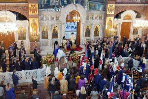 Δοξολογία για την Εθνική Εορτή της 25ης Μαρτίου στον Καθεδρικό Ι.Ναό Αγίας Τριάδος Πειραιώς. Κατάθεση Στεφάνων και Παρέλαση.