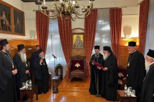 Ο Αρχιεπίσκοπος Ιερώνυμος υποδέχθηκε τον Οικουμενικό Πατριάρχη Βαρθολομαίο στην Αρχιεπισκοπή Αθηνών