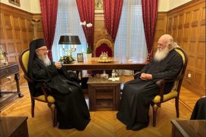 Συνάντηση Αρχιεπισκόπου πρ. Αμερικής Δημητρίου με τον Αρχιεπίσκοπο Αθηνών Ιερώνυμο στην Αθήνα