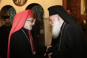 Στον Αρχιεπίσκοπο ο Καθολικός Πατριάρχη του Αρμενικού Καθολικού Οίκου της Κιλικίας
