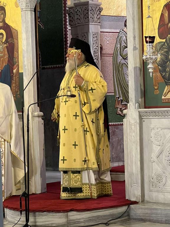 Ο Μητροπολίτης Κερκύρας Νεκτάριος  στον Ιερό Ναό Αγίων Κωνσταντίνου και Ελένης Βόλου