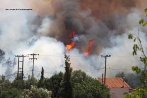 Σώθηκε ο Ιερός Ναός του Οσίου Παϊσίου στα Δεβενοχώρια από την πυρκαγιά