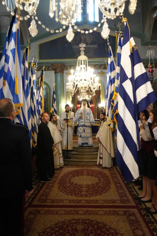 You are currently viewing Ο Αρχιεπίσκοπος Μαδάβων Αριστόβουλος  στα Γιαννιτσά για την Θεομητορική εορτή και την Εθνική Επέτειο.