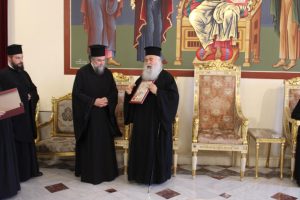 Επίσκεψη του Μητροπολίτου Σερρών με ομάδα προσκυνητών  στον Αρχιεπίσκοπο Κύπρου