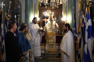 Ο Επίσκοπος Μπούνια  κ.Πολύκαρπος του Πατριαρχείου Αλεξανδρείας στον εορτασμό της 25ης Μαρτίου  στα Γιαννιτσά