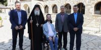 Ο Ευρωβουλευτής της ΝΔ κ. Στέλιος Κυμπουρόπουλος στο μοναστήρι του Τρικόρφου Φωκίδος